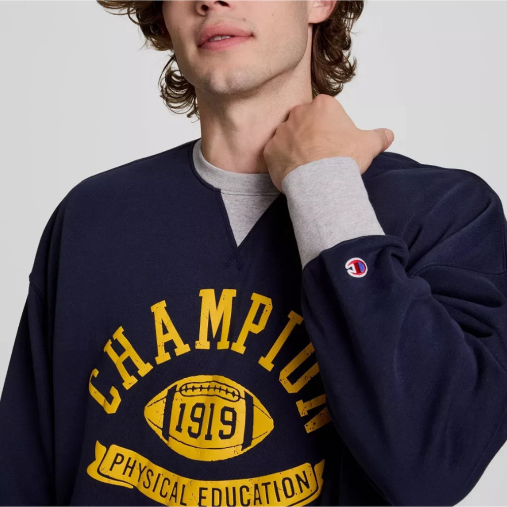 Champion Mens Physical Education Colorblocked Crewneck Sweatshirt Size XXL "NWT" - Picture 4 of 5